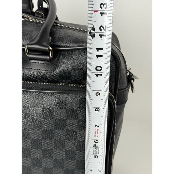 Louis Vuitton Damier Graphite Icart Business Bag Briefcase Handbag Black - Picture 16 of 16
